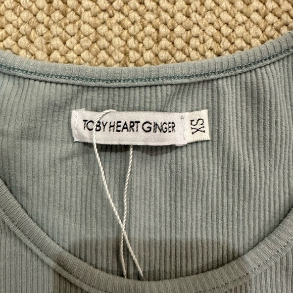 Blue Ribbed Knit Top - Picture 2 of 4